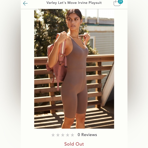 Varley Let’s move Irvine playsuit. From Anthropologie and only worn once. - Picture 4 of 4